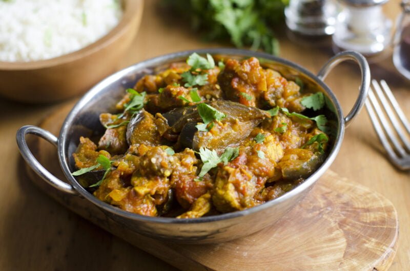 Aubergines au curry